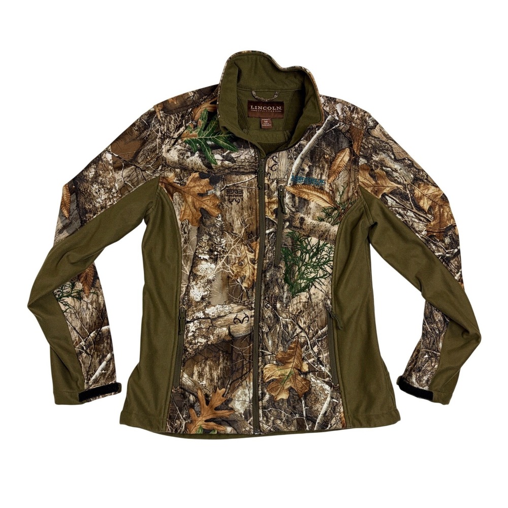 Lincoln Outfitters Womens Realtree Edge Camo Fleece Lined Hunting Jacket Medium